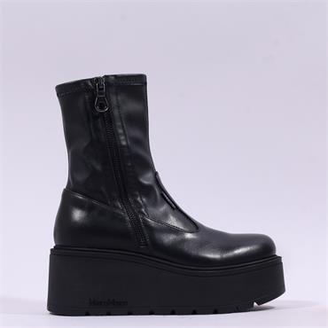 Marco Moreo Vale Side Zip Ankle Boot - Black Leather